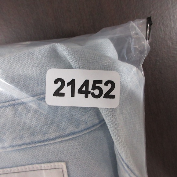 Frank & Eileen Shirt Womens Large Blue Denim Chambray Famous Eileen Button Up - Picture 9 of 9